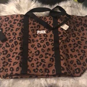 Huge PINK leopard tote bag!